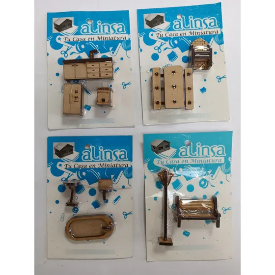Muebles Interiores Miniatura Para Maqueta O Casa De Muñeca Natural