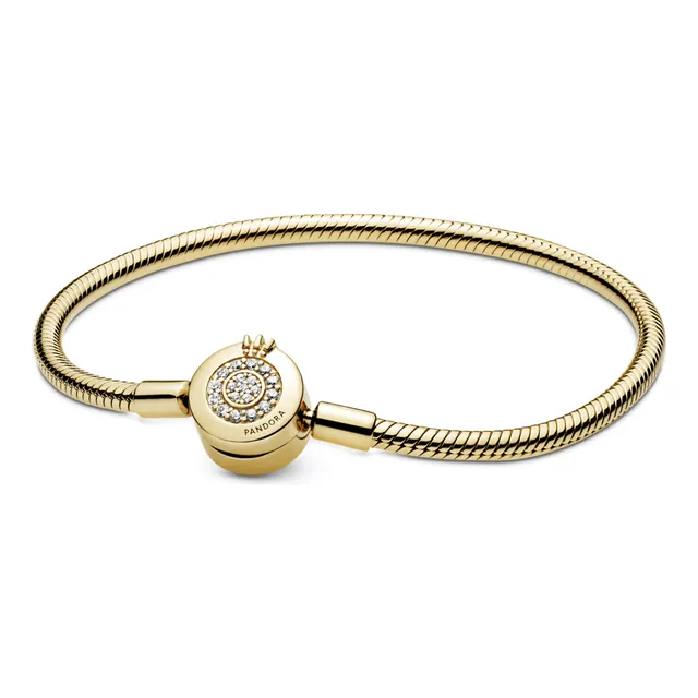 Brazalete Pulsera Pndra Moments Snake Corona Plata Ley S925