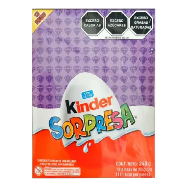 Chocolate Huevito Kinder Sorpresa Joyas 12pz De 20g