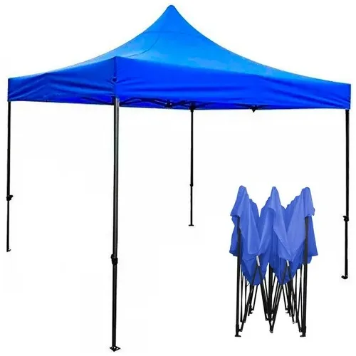 Toldo Plegable 3x3 De Lona / Reforzado Azul O Rojo Cod 1540