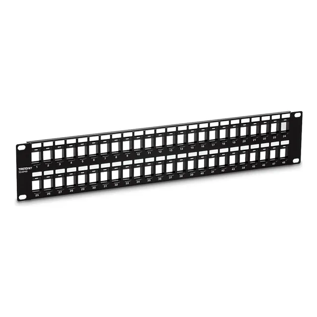 Panel De Conexión Hd Keystone 2u En Blanco De 48 Puertos Tre