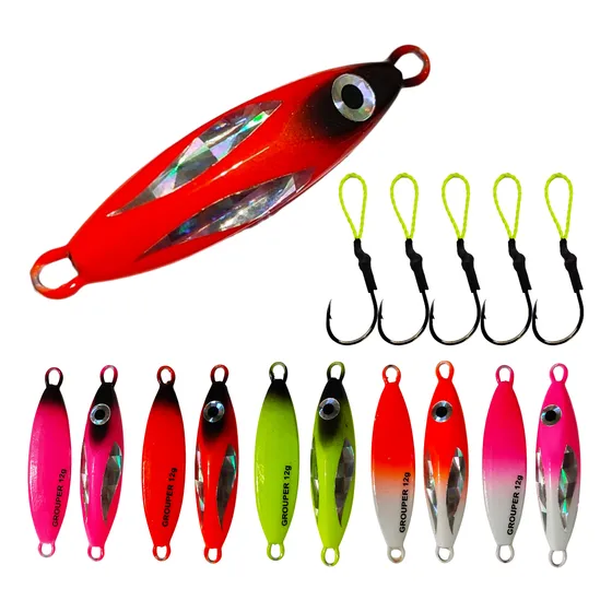 Kit 5 Iscas Artificiais Micro Jumping Jig Pesca Ultra-light
