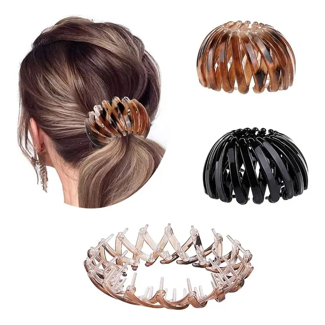Pinza Gancho Colita Conga Retractil Nido Pájaro Moño Cabello