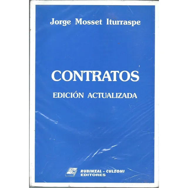 Contratos - Edicion Actualizada, De Mosset Iturraspe, Jorge., Vol. 1. Editorial Rubinzal Culzoni, Tapa Blanda, Edición Edición Actualizada En Español, 2010
