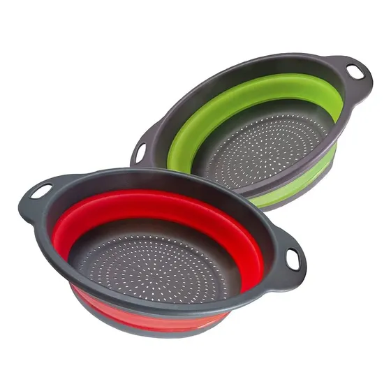 Set Escurridor Plegable De Silicona Frutas Verduras Cocina ®