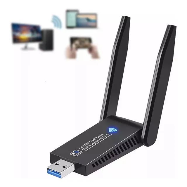 Antena Wifi Usb 3.0 De 1300mbps Receptor Wifi Con Banda Dual