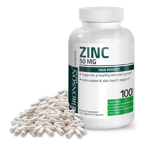 Suplemento Bronson Zinc Complex De 50 Mg (óxido De Zinc Al 5