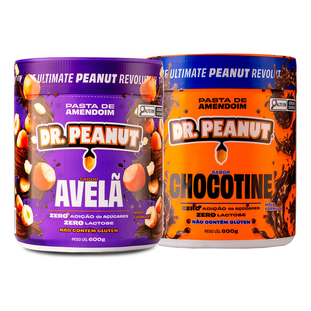 Kit 2x Pasta De Amendoim Dr Peanut 600g Zero Açúcar/lactose Kit 2x Pasta De Amendoim Dr Peanut 600g Zero Açúcar/lactose