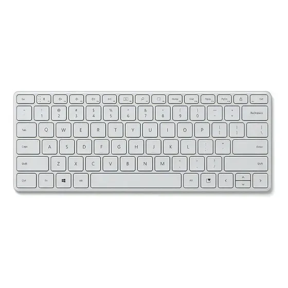 Teclado Bluetooth Microsoft Compacto Branco Gelo Idioma Português Brasil