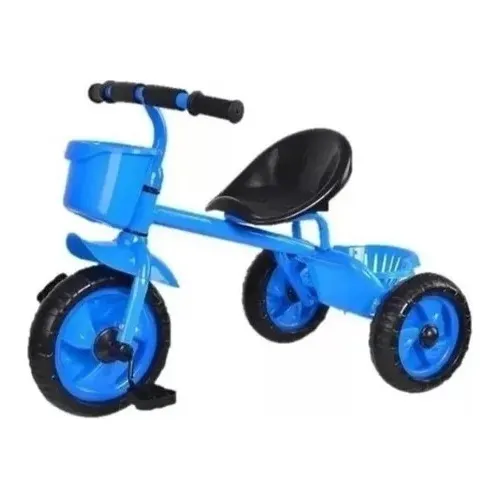 Triciclo Infantil Azul Rosado Metal Juguete Para Niño Y Niña