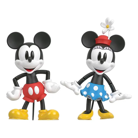 Figuras Mickey Y Minnie Mouse Articulados Mattel Disney 100