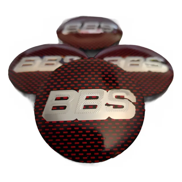 4 Tapas Centros Bbs Red Lattice Silver 56 Milímetros