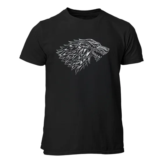 Camiseta Casa Stark Lobo Jon Snow Game Of Thrones Geek