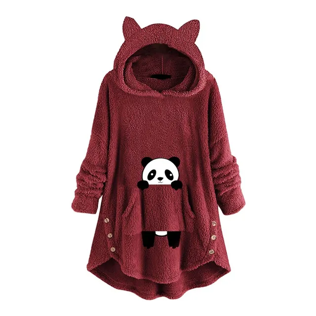 Sudadera Para Mujer Camisa Manga Larga Suelta Oreja Gato