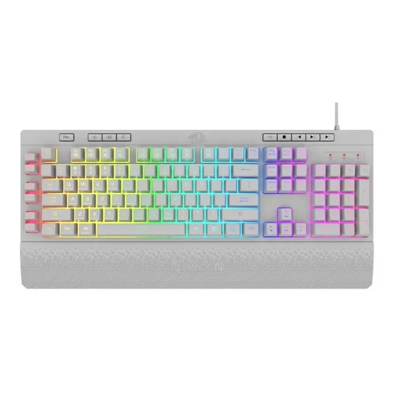 Teclado Gamer Redragon Membrana Blanco Shiva