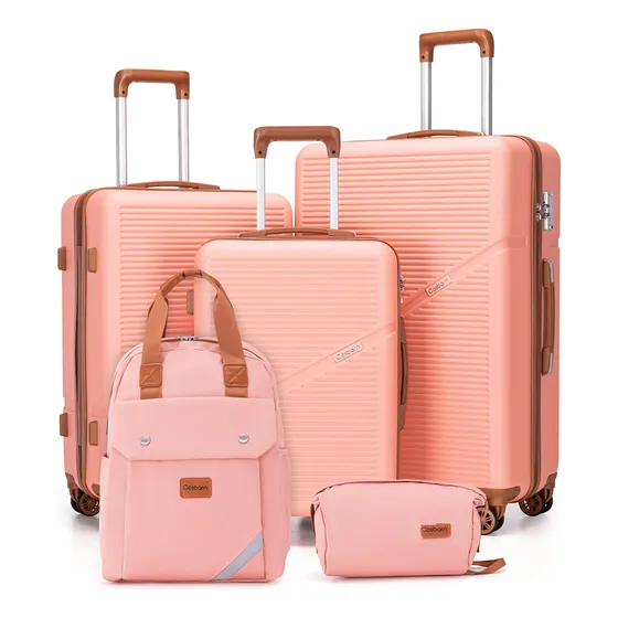 Set De Equipaje Cosbarn, Funda Rígida De Plástico Abs De 5 P
