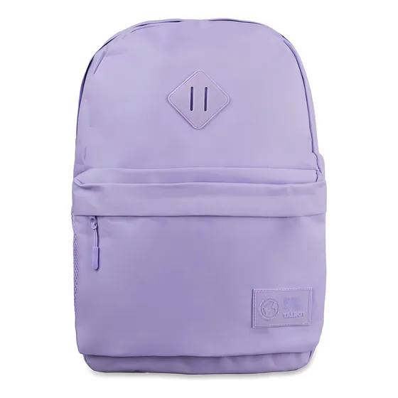 Mochila Espalda Escolar Talbot Lisa 43,5cm 2 Cierres 17 PuLG. Color Lavanda Diseño De La Tela Liso