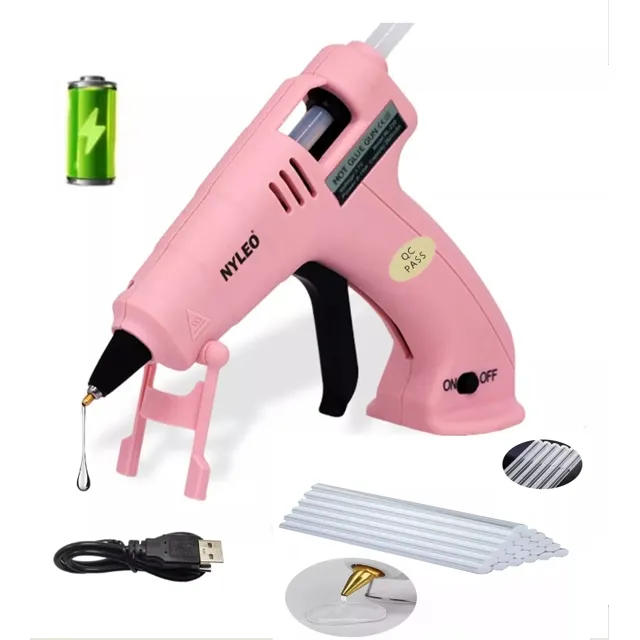 Pistola De Silicona Eléctrica E Inalámbrica Con Usb 1pz