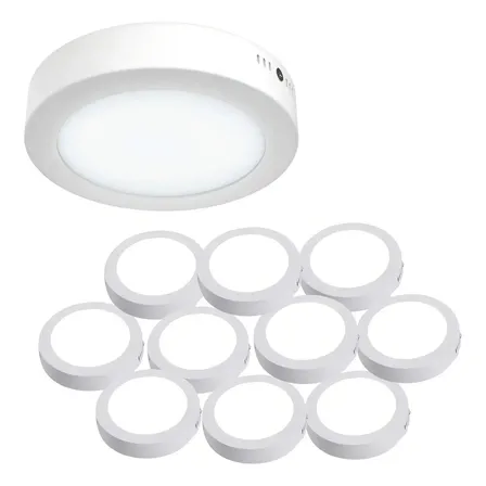 Viny Elevtric Lsob12w Pack 10 Blanco 6500 K Lampara De Sobreponer Led 12w 10 Piezas Luminaria
