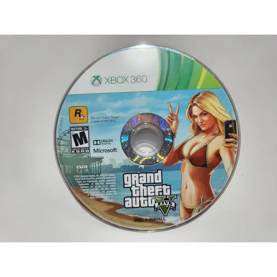 Gta Grand Theft Auto 5 Disc 1 Reposição Original Xbox 360