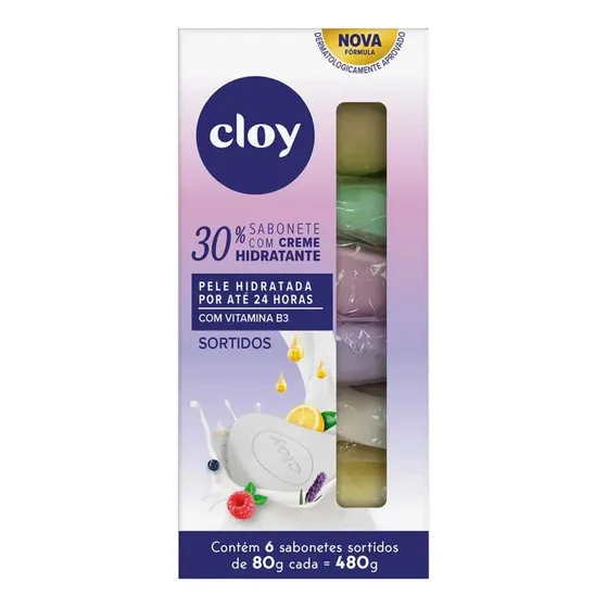 Sabonetes Hidratação Intensa C/6 Unidades Sortidas-Cloy