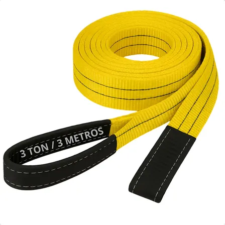 Cinta Elevação Carga 3 Ton 3 Metros Sling 90 Db Amarelo