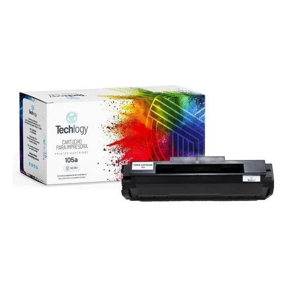 Toner Techlogy 105a Con Chip 107a 135a 108a W1105a Tinta Negro