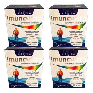 Kit Imunevitta Homem Com 4 Caixas De 60 Cápsulas Cada Sem Sabor Kit Imunevitta Homem Com 4 Caixas De 60 Cápsulas Cada Sem Sabor