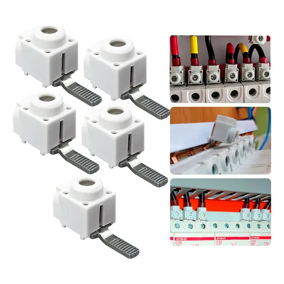 Conector Genérico Saída Frontal P/ Disjuntor 6 A 25mm - 5un