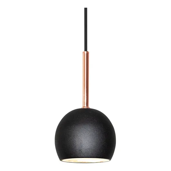 Lampara Colgante Regulable Techo Spot Bocha 9cm Luz Led Gu10 Estructura Negro/Cobre