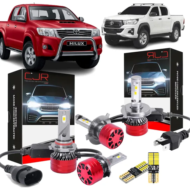 Lampara Cree Led Toyota Hilux Kit Alta Baja Auxiliar Canbus