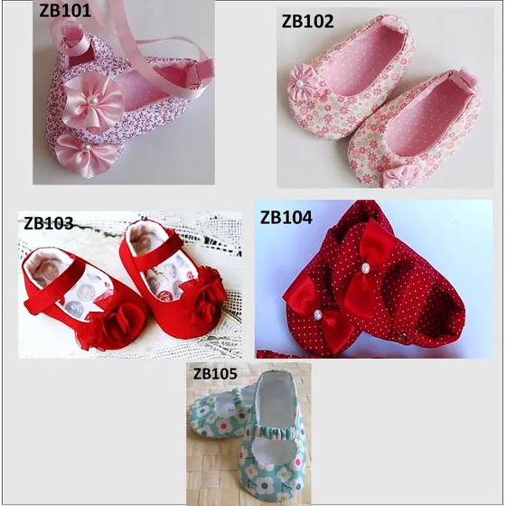 Bellos Zapatos Para Bebes Y Niños En Tela Y Decorados