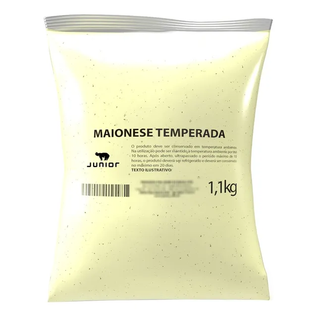 Maionese Temperada Junior 1,1kg Pouch Cremosa Sem Glúten