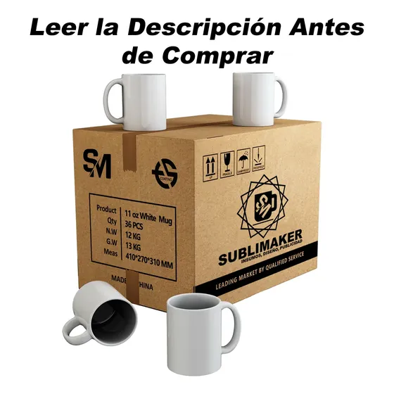 Taza Para Sublimar Blanca Caja 36 Und De 11 Oz Sublimacion