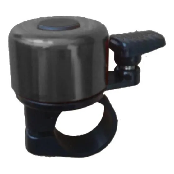 Timbre Bicicleta Y Monopatín Kawi 35 Mm Aluminio Sonido Potente Compacto Liviano Fácil Colocación Manubrio Universal Apto Mtb Ruta Paseo Urbano Diseño Clásico Resistente Negro