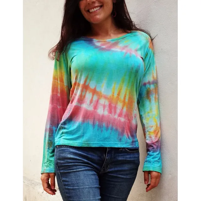 Camiseta De Mujer Teñida Tiedye