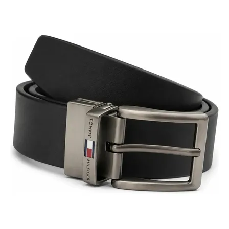 Cinto Couro Tommy Hilfiger Reversivel Preto Marrom Executivo