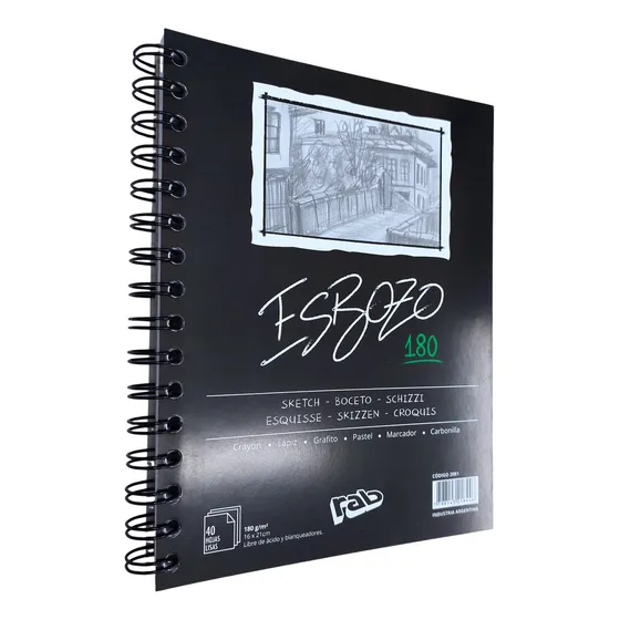 Block Dibujo Esbozo A5 180grs 40 Hojas Lisas -premium