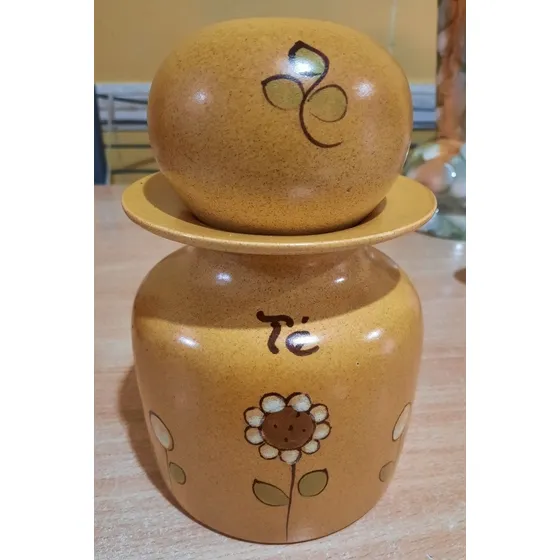 Recipiente Para Te En Hebras Ceramica Vintage  Diseño Flores