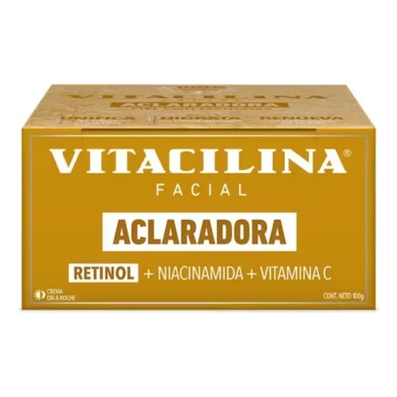 Vitacilina Facial Crema Aclaradora Retinol Día Noche 100gr Momento de aplicación Día/Noche Tipo de piel Todo tipo de piel