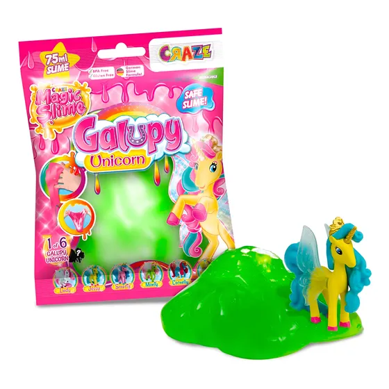 Magic Slime Unicornio Sorpresa Bolsa Reutilizable 75ml Craze