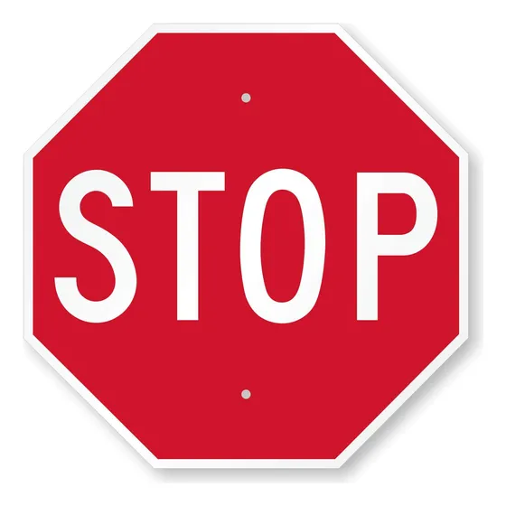 Mutcd R1-1 Señal Transito  Stop  Color Blanco Rojo White On