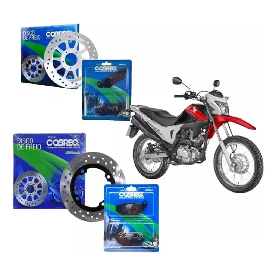 Kit Par Disco De Freio + Par Pastilhas Bros 160 2015 A 2022