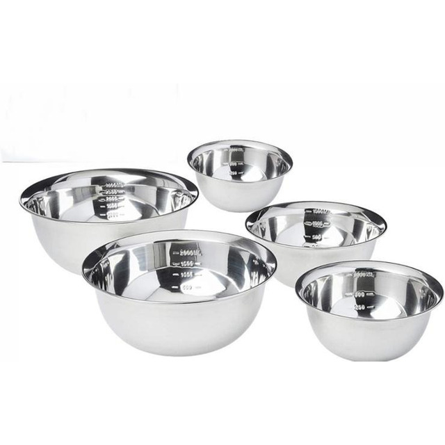 Kit Jogo 5 Tigela Inox Cumbuca Bowl Conjunto Bacia Saladeira Kit Jogo 5 Tigela Inox Cumbuca Bowl Conjunto Bacia Saladeira