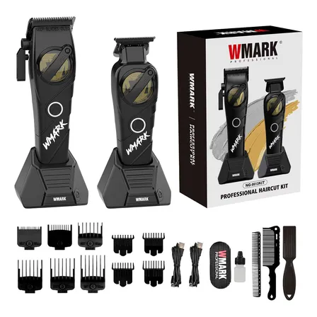 Wmark Máquina Para Cortar Cabello Profesional Kit De Cortadoras,cortapelos Inalámbrico Para Hombre Con 10 Peines Guía Wmark 8613 Negro Wmark Máquina Para Cortar Cabello Profesional Kit De Cortadoras,cortapelos Inalámbrico Para Hombre Con 10 Peines Guía Wmark 8613 Negro