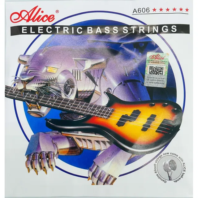 Cuerdas Bajo Eléctrico Alice 5 Cuerdas Bass 45-130 Nickel