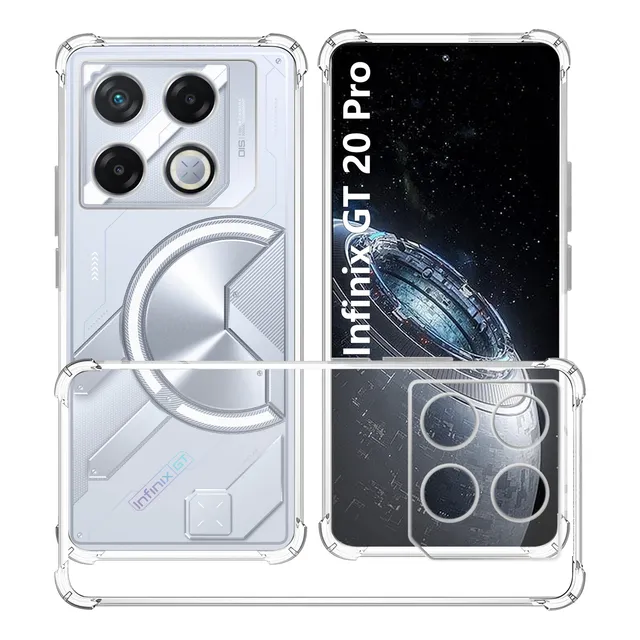 Ustiya Funda Compatible Para Infinix Note/gt/hot/smart Serie Case Uso Rudo Carcasas Protector Cámara Tpu Transparente