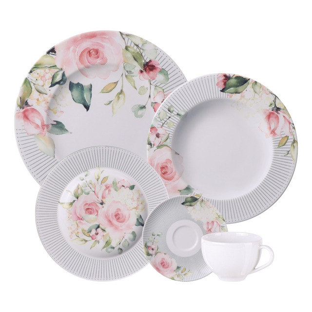 Aparelho De Jantar Tramontina Ornatta 20 Peças Branco Aparelho De Jantar Tramontina Ornatta 20 Peças Branco