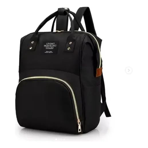Bolso Maternal Mochila Bebe Bolsillo Termico Negro