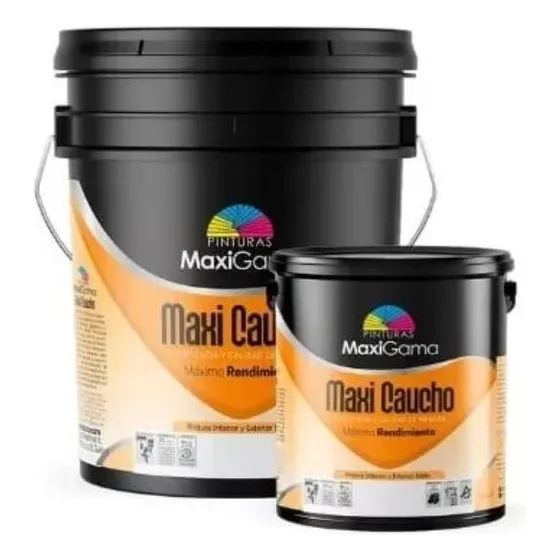 Pintura De Caucho Mate Blanco Maxicaucho Cuñete Maxigama